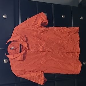 Orange xl button up with anchors